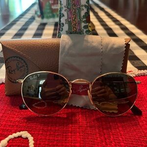 Ray-Ban Gold Frame Sunglasses